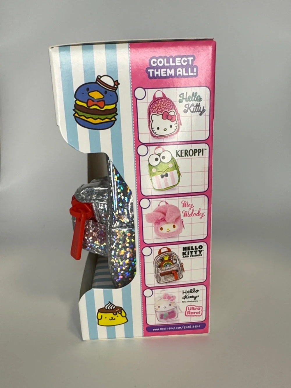 🎀 NIB. Real Littles Hello Kitty and friends Glitter Mini Stationary Backpack